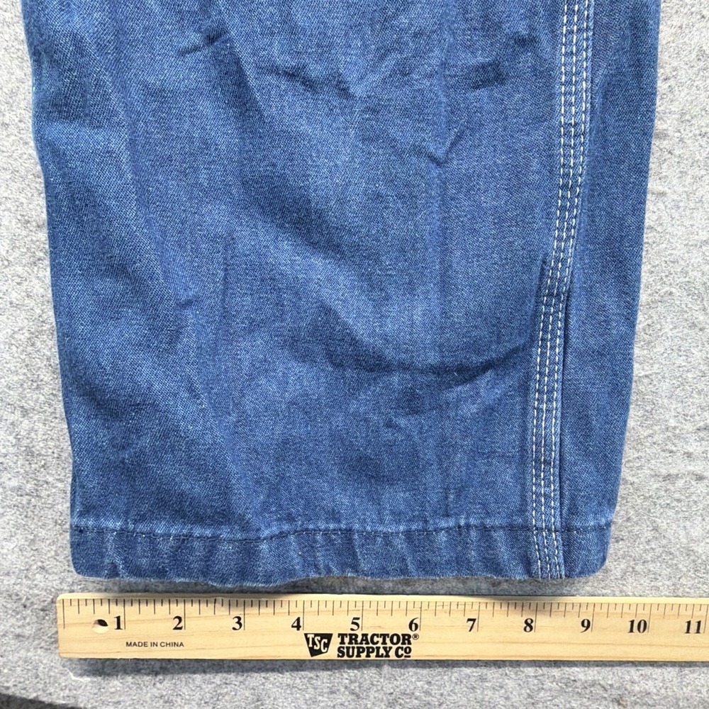 Big Smith Overalls Men 32x30 Blue Denim Bib Carpenter Farmer Utility Painter - Picture 4 of 7